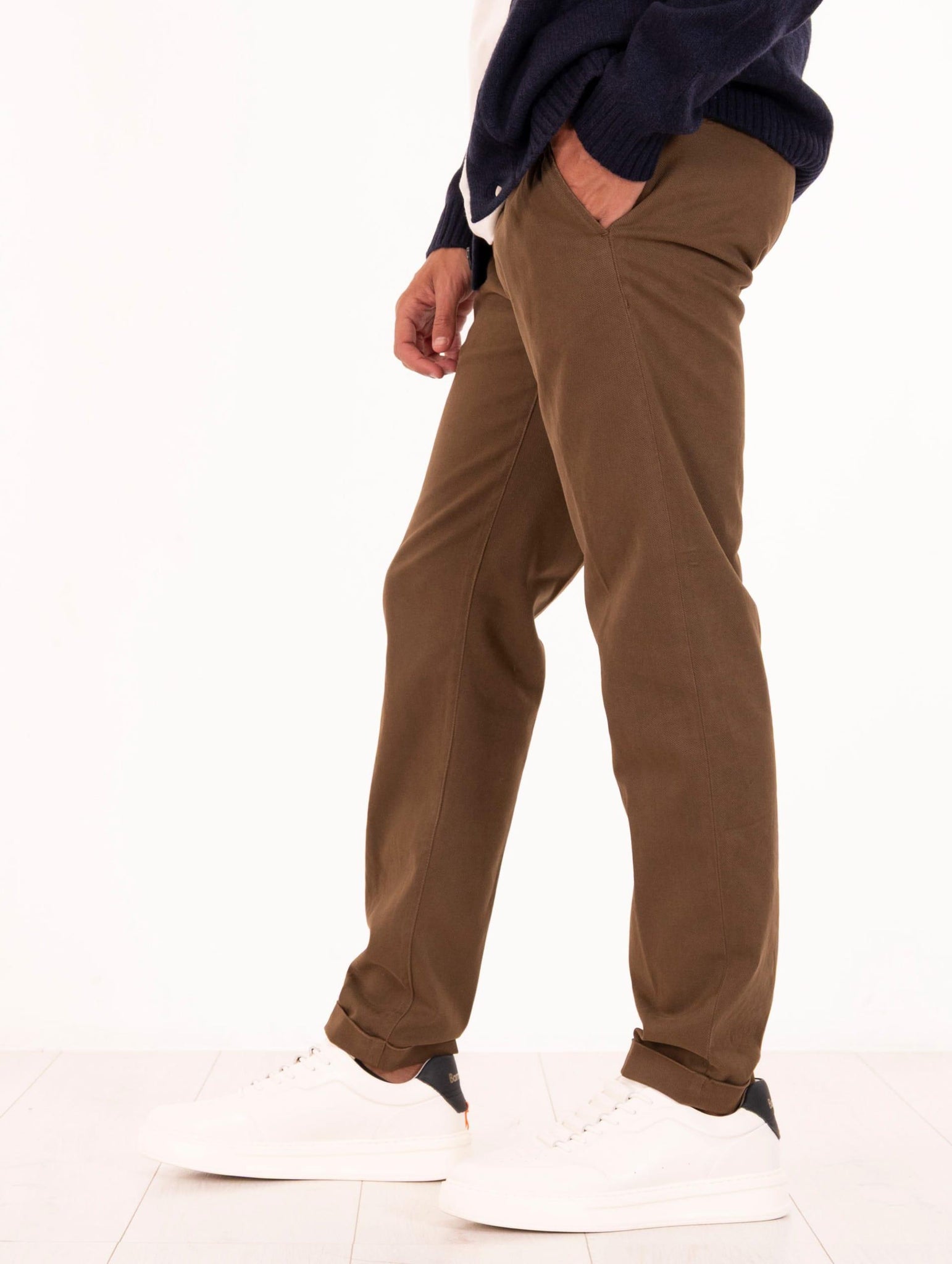 Pantalone Re-Hash in Cotone e Tencel Tabacco P2492417JM4604 Re-Hash