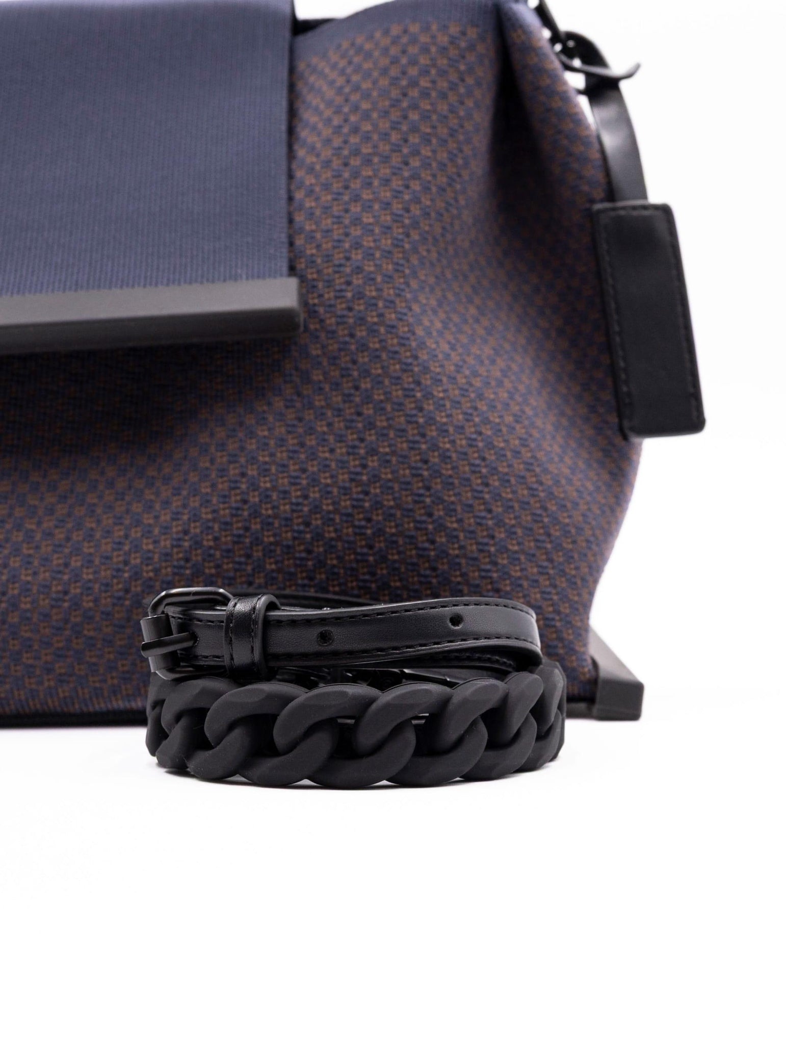 Borsa Fri-yay in Maglia Blu e Marrone PL_1245LITTLECHAIN Fri-Yay