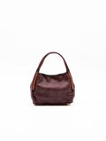 Borsa Kura Campomaggi con Borchie in Pelle Borgogna