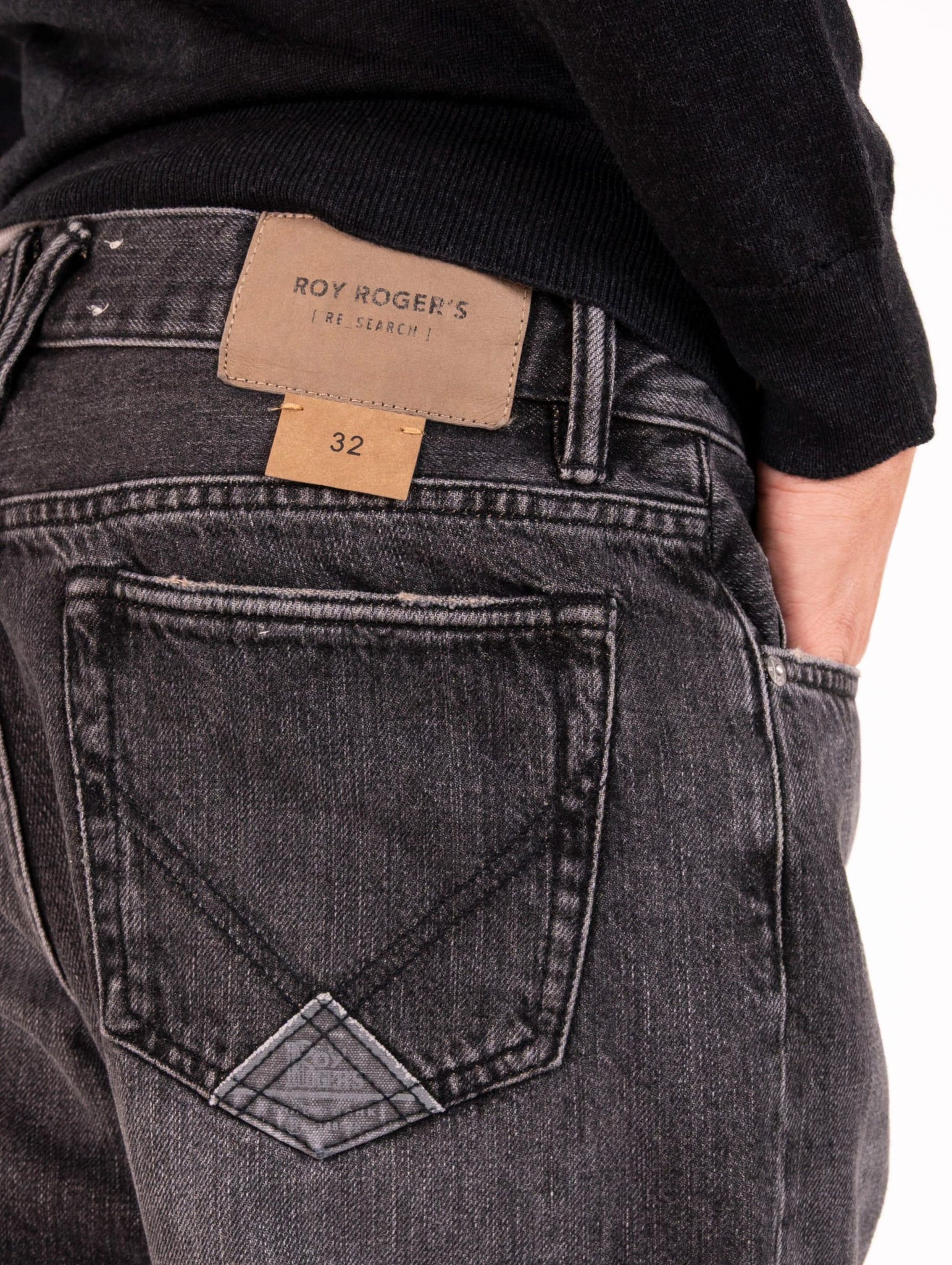 Jeans Roy Roger's Re-Search Parker in Denim Nero RSC002N1202043C0998 Roy Roger's