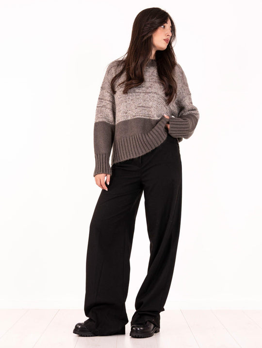 Pull Girocollo Alpha Studio Degradè Tortora