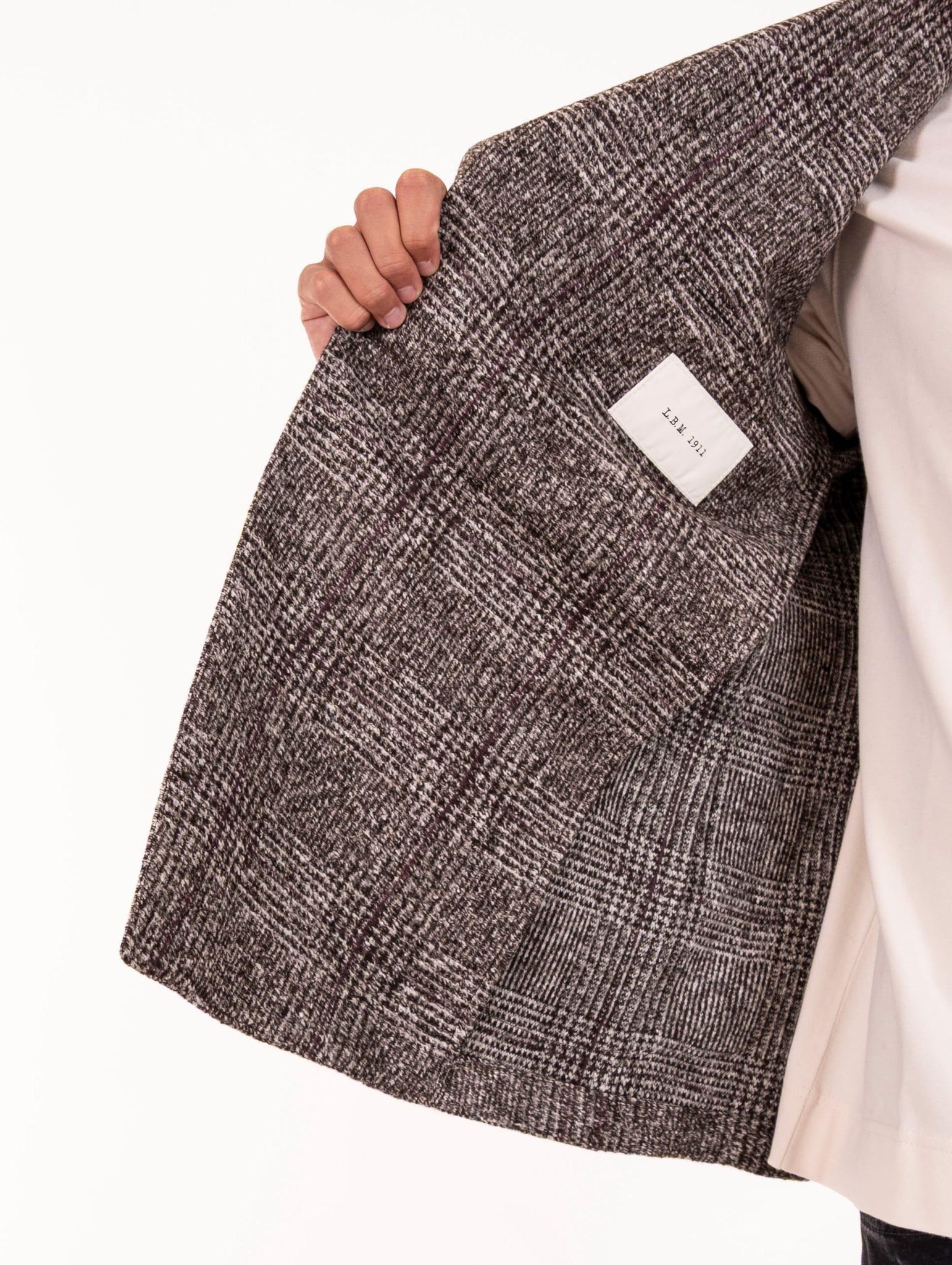 Giacca Doppiopetto L.B.M. 1911 in Jersey e Lana Vergine Marrone 28135571403 L.B.M. 1911