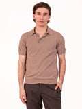 Chic Polo Zanieri aus Baumwoll-Crêpe Sand