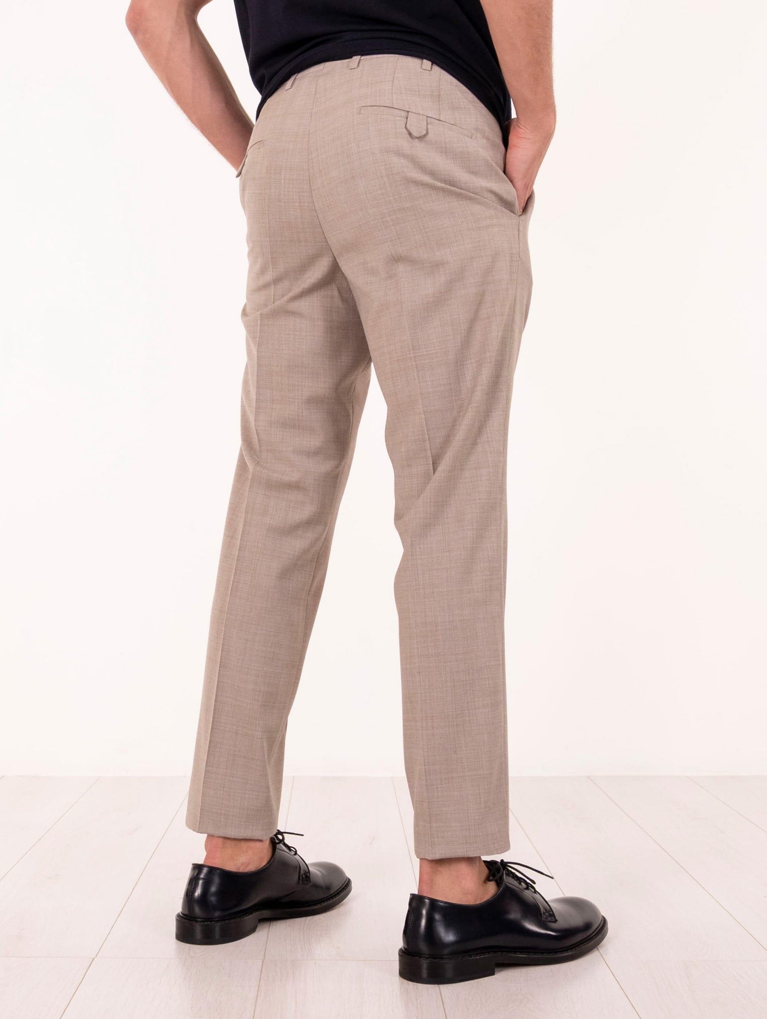 Pantalone Devore in Tecno Wool Sabbia Melange DVR1C-W20070538 Devore