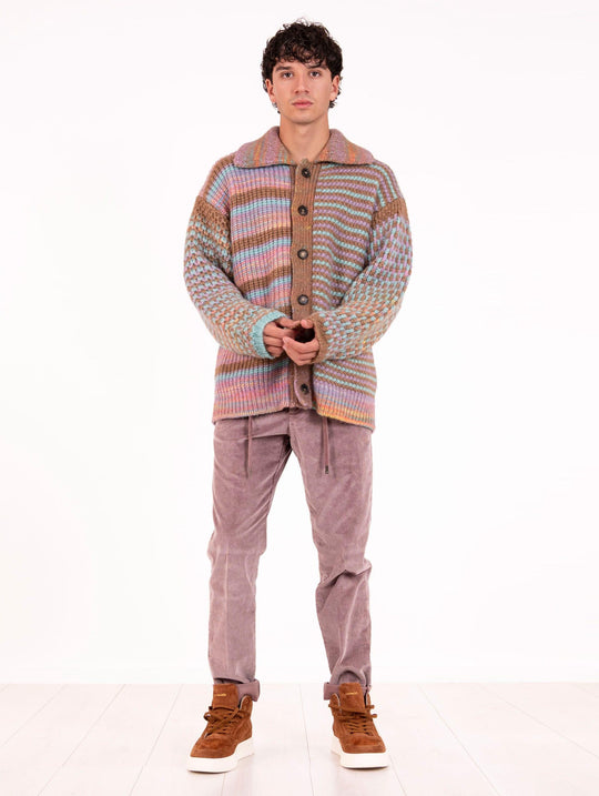 Pantalone Myths in Velluto a Coste Prugna