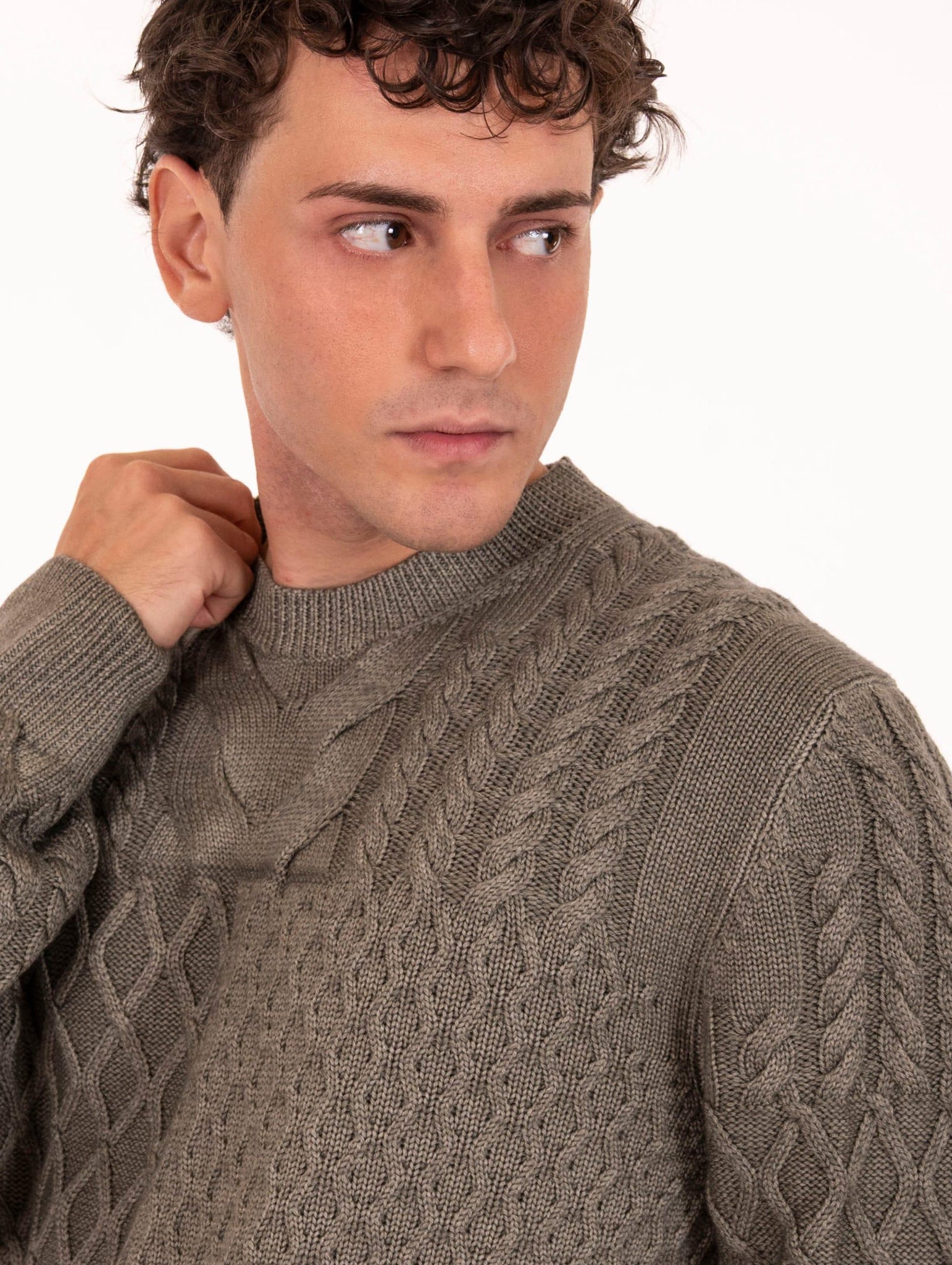 Girocollo Luigi Gentile in Lana Merinos Militare LG116724 Luigi Gentile