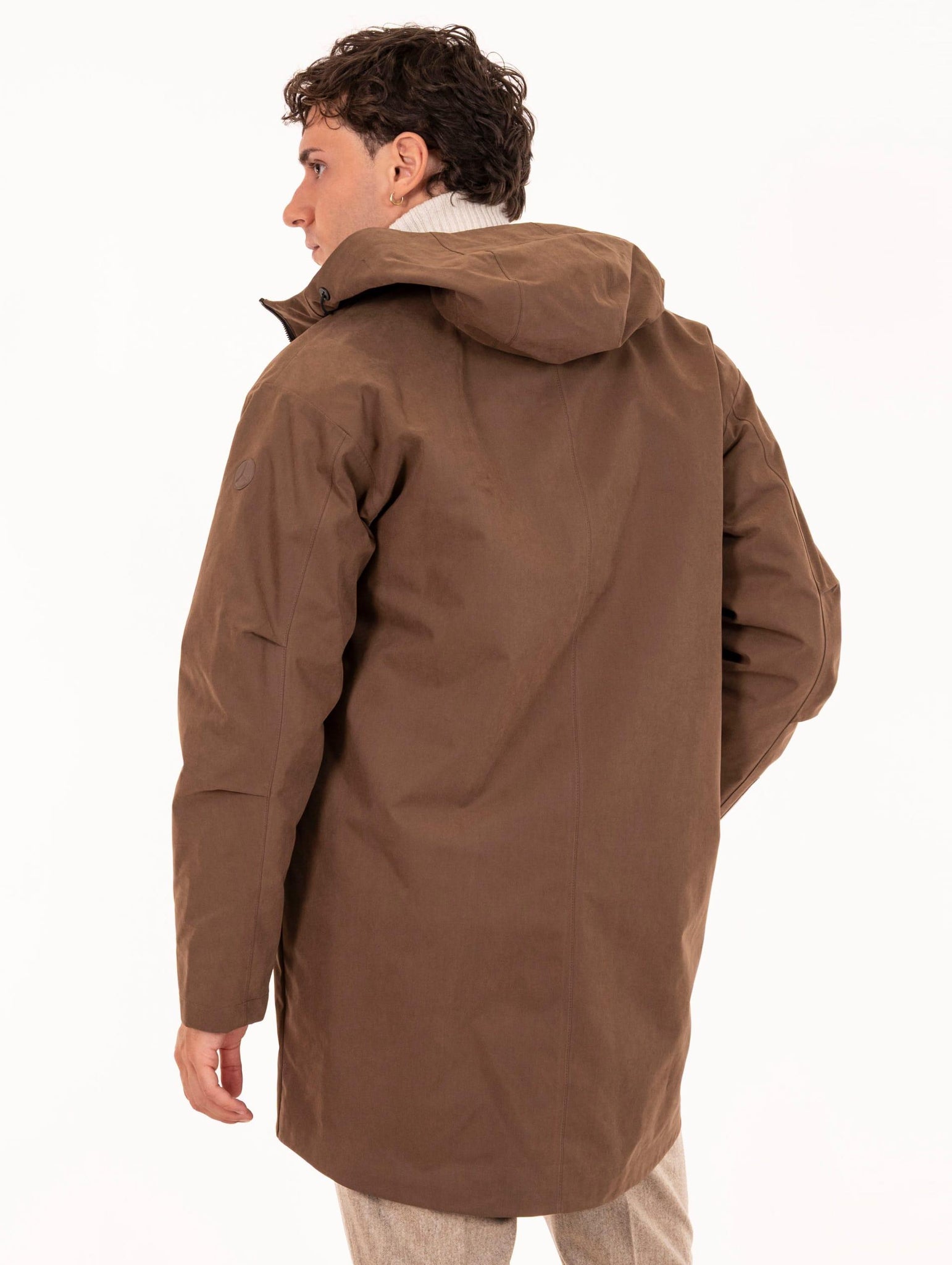 Parka Hime People of Shibuya in Micorfibra Marrone HIMEPM948260 People of Shibuya