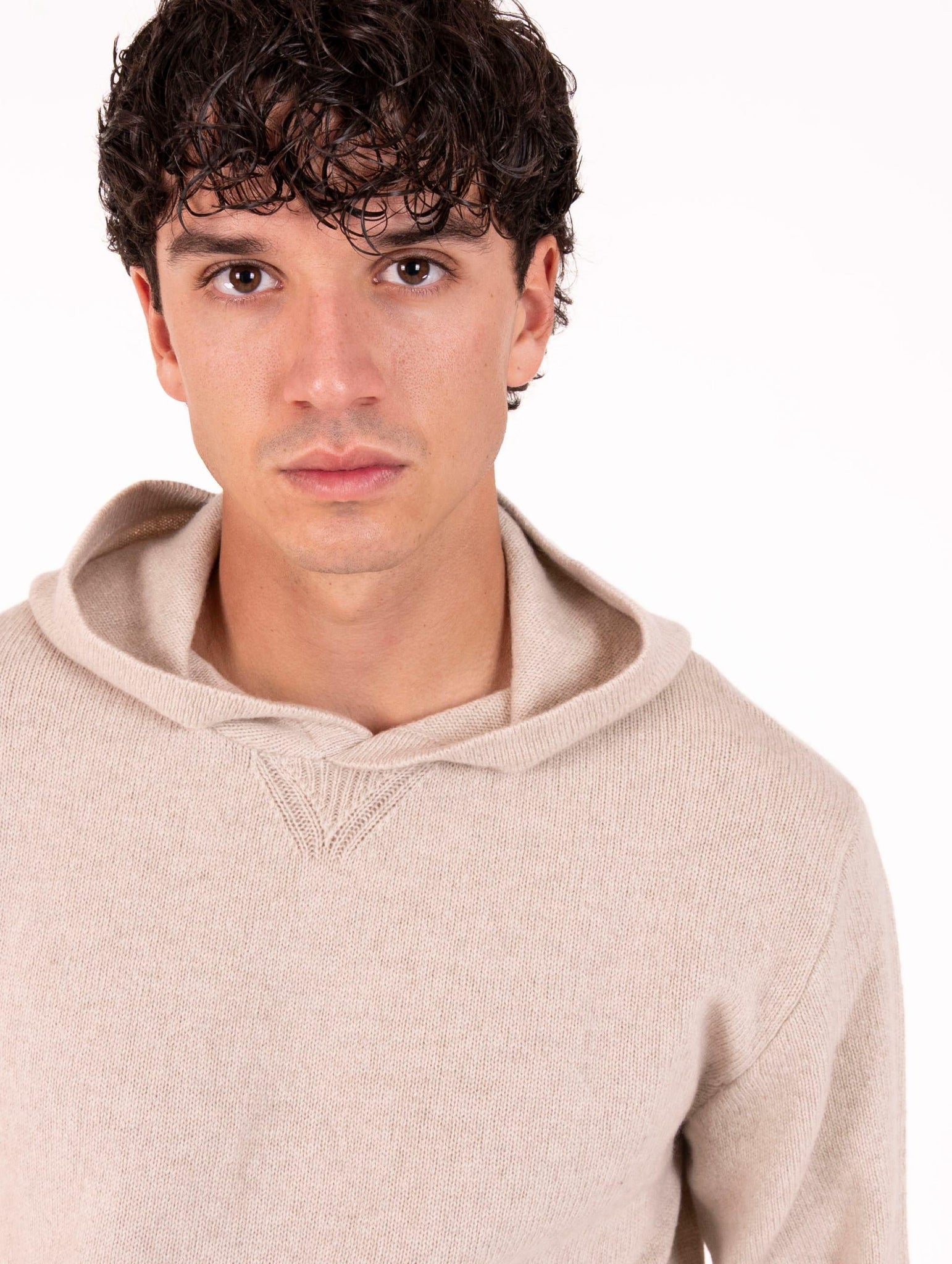 Felpa con Cappuccio Daniele Fiesoli in Eco Cashmere Sabbia 343636 Daniele Fiesoli