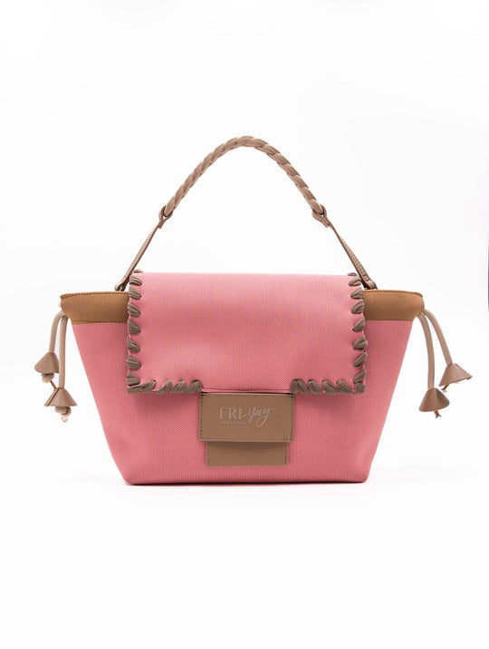 Borsa Silvia Fri-Yay in Maglia Rosa e Tabacco
