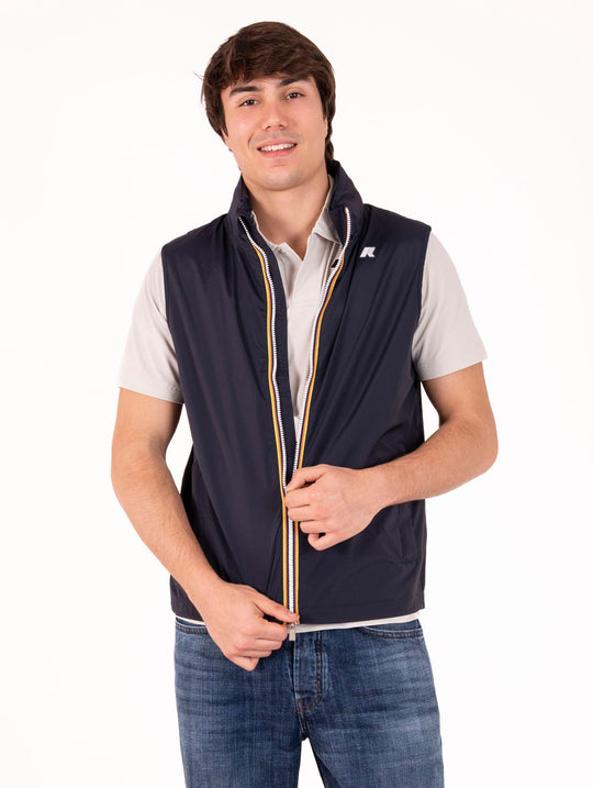Gilet Valen K-Way in Nylon Stretch Blu