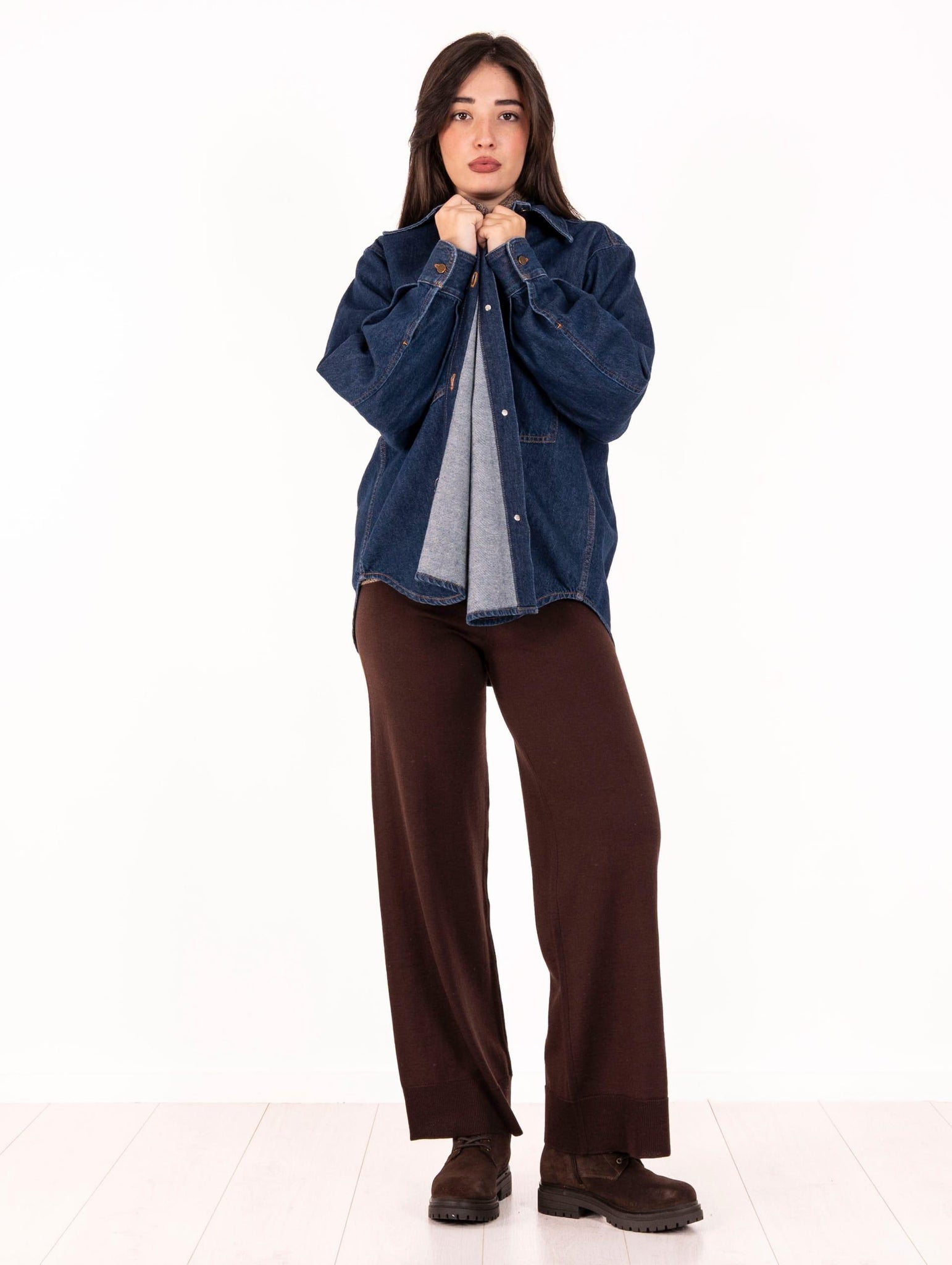 Camicia Siviglia in Denim Blu MILVA2805D0048 Siviglia