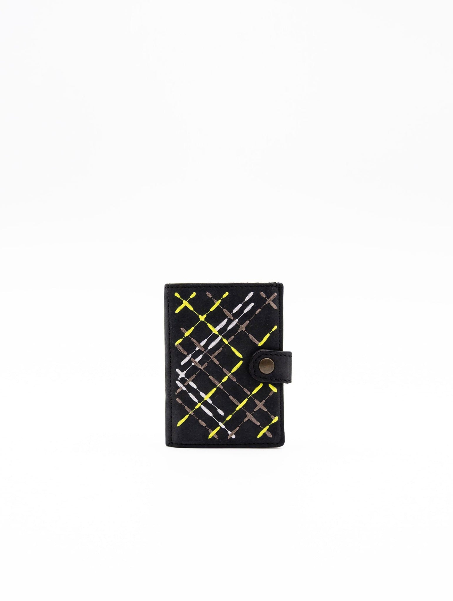 Portafoglio Kjore Project in Pelle con Borchie Nero e Giallo Fluo CLUTCH16COINSYELLOWBLACK Kjore Project