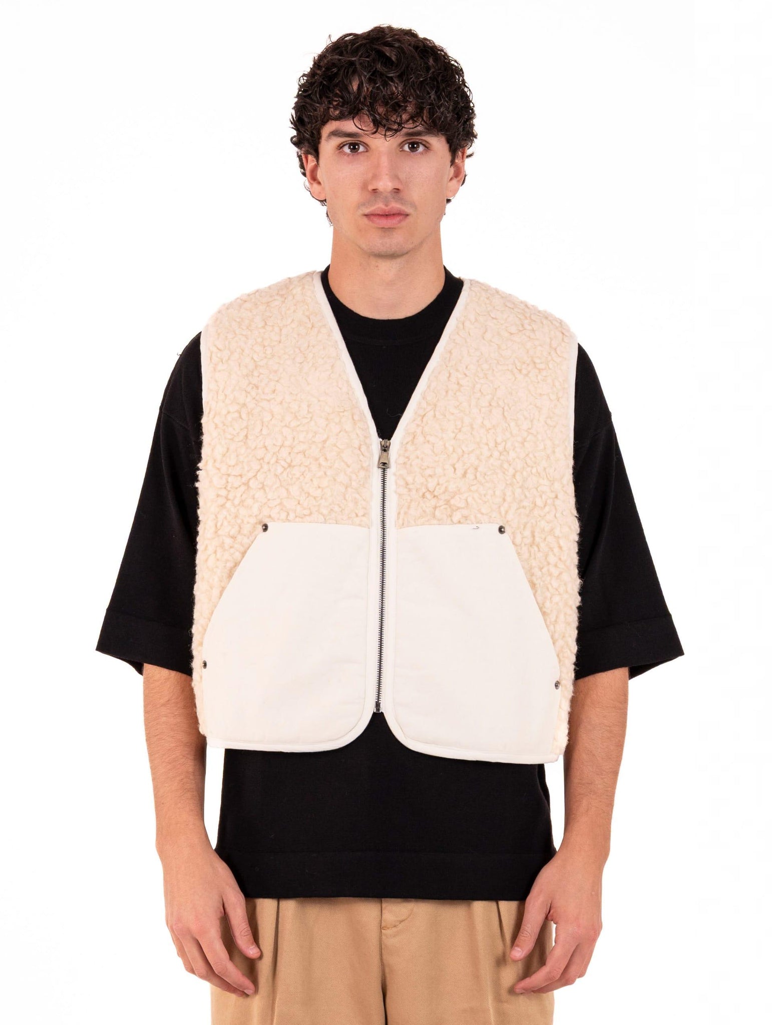 Gilet Maison Crazy Worker Teddy Panna MORW12UGIL00W3791 MCW 3.2