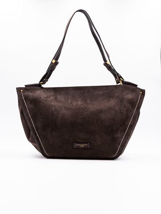 Bloom Gianni Chiarini Bag in Suede Moka