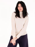 Rollkragenpullover Alpha Studio aus reinem Kaschmir Butterfarben