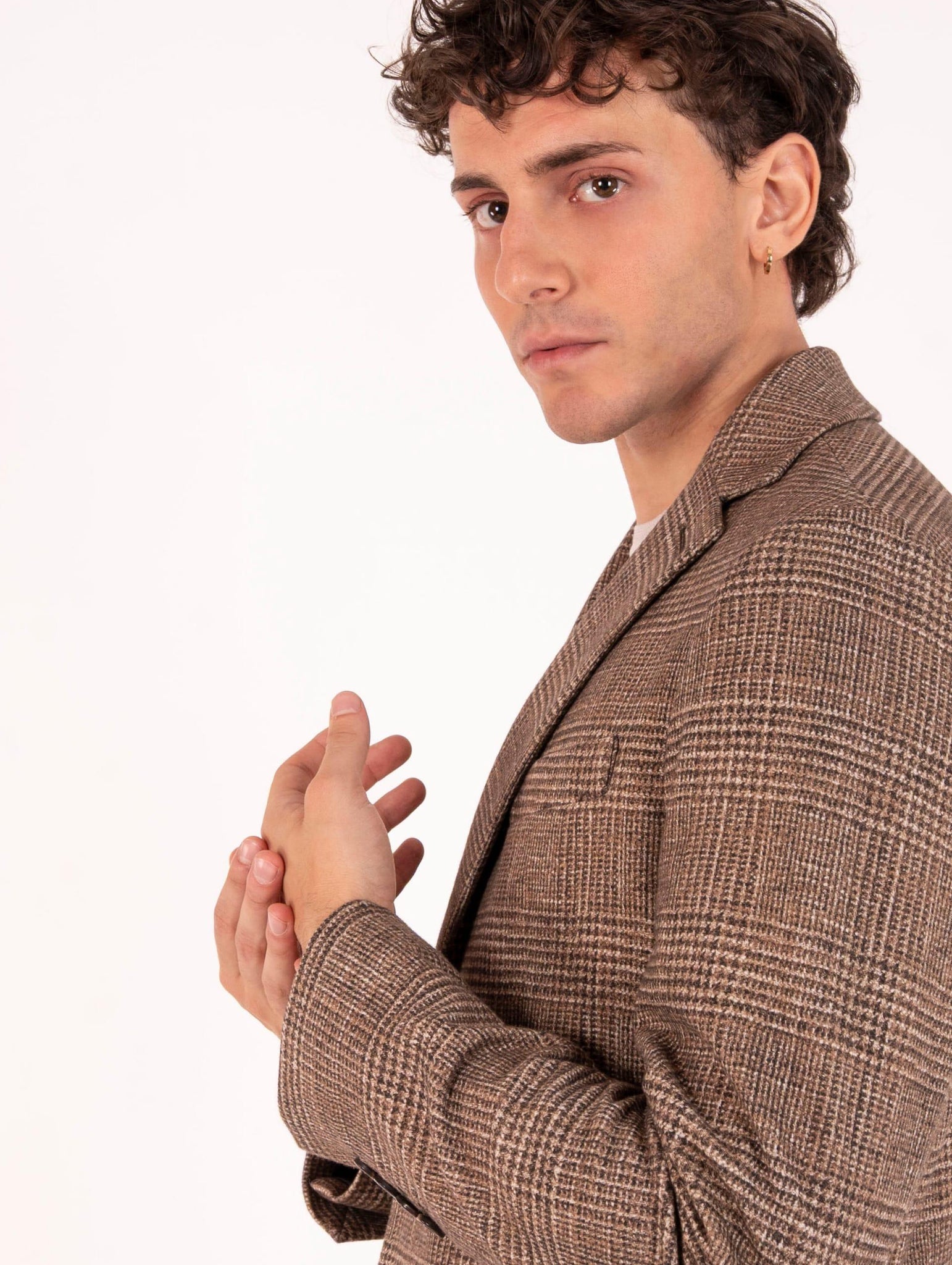 Giacca Circolo 1901 in Cotone Check Nocciola CN5028CORTE Circolo 1901