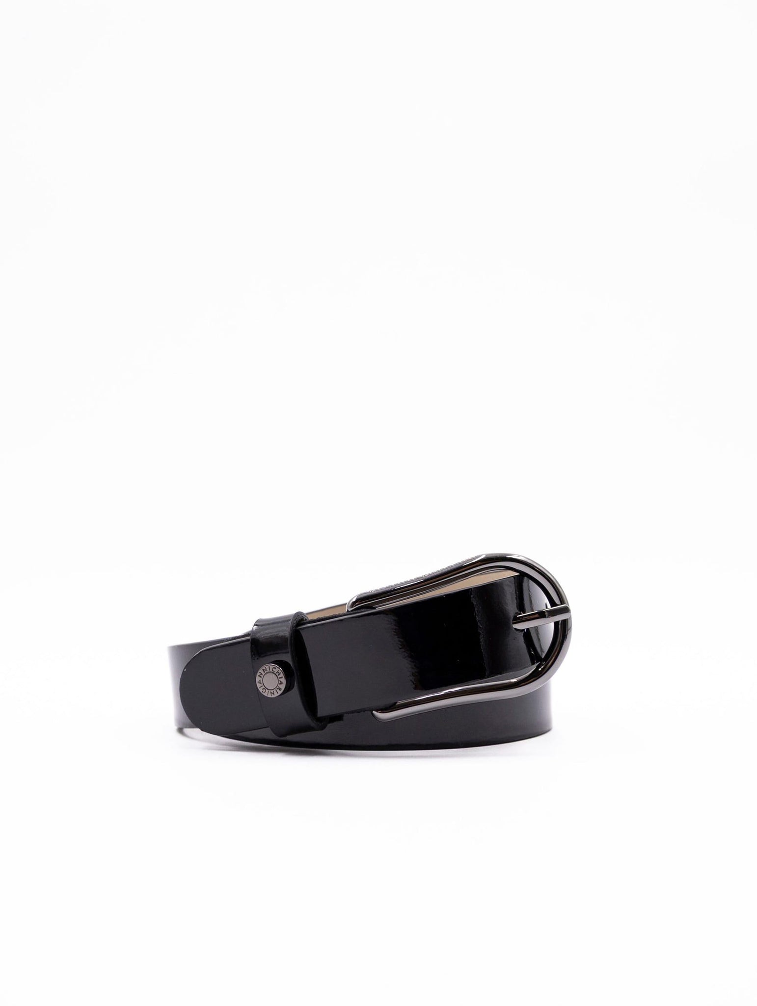 Cintura Gianni Chiarini in Pelle Lucida Nera CN3702VRPIU001 Gianni Chiarini
