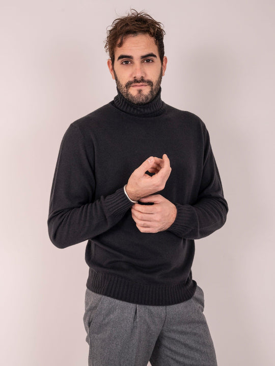 Dolcevita Zanieri in Cashmere Doppio Filo Piombo