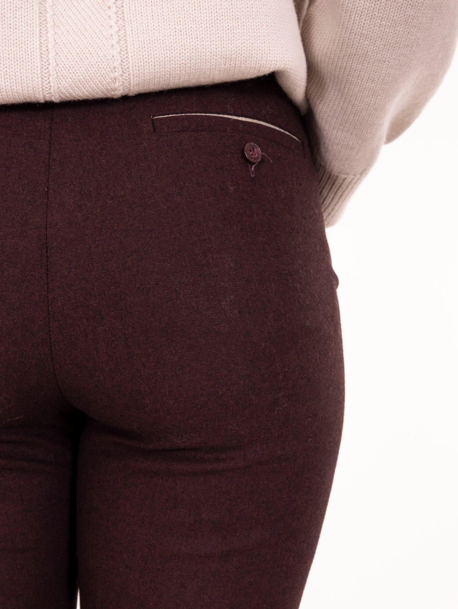 Pantalone Flare Alysi in Flanella Uva 165109A5047UV Alysi