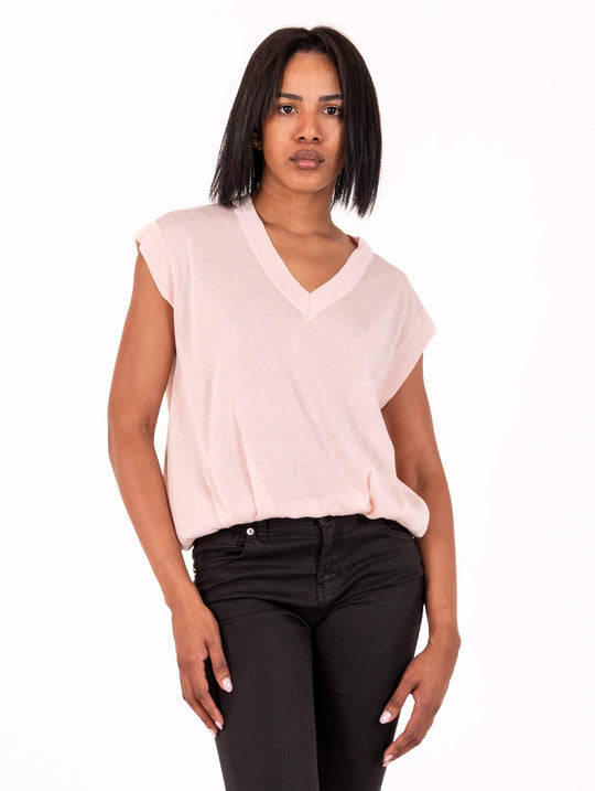 Maglia Anna Molinari In Viscosa Cipria