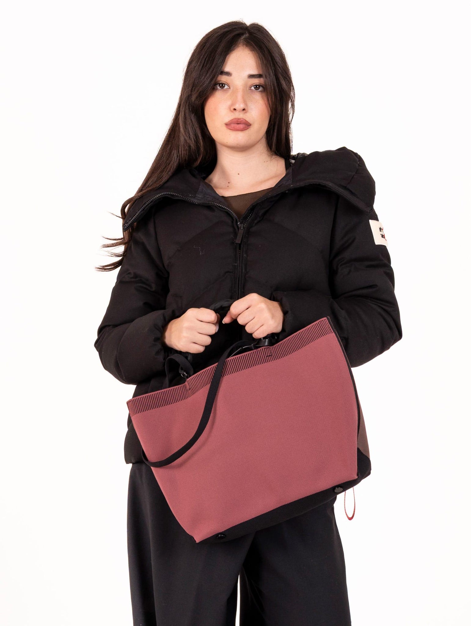 Borsa Bicolor Fri-yay in Maglia Ciliegia e Marrone MN_1246BICOLORS Fri-Yay