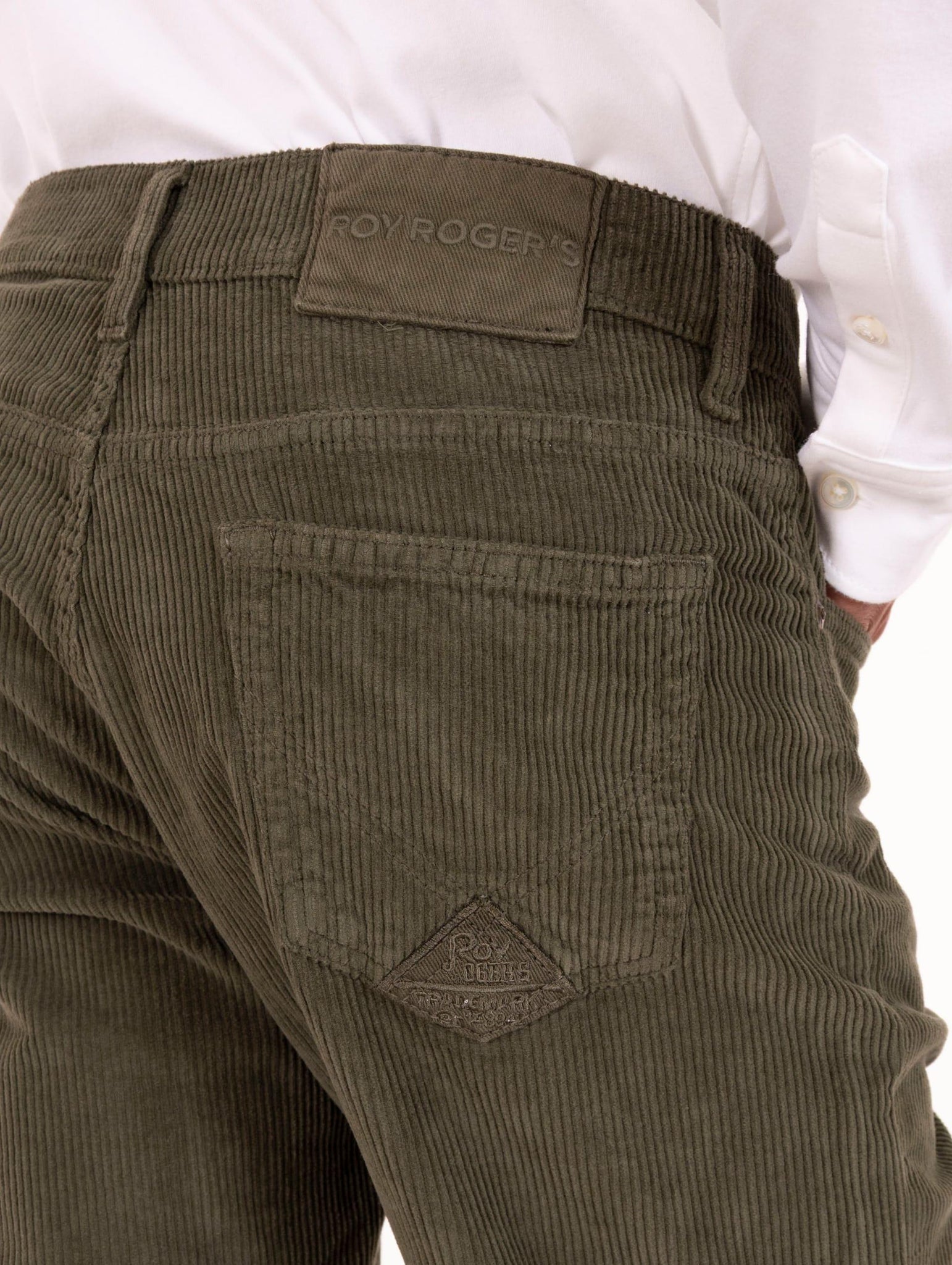 Pantalone Roy Roger's Dapper Plain in Velluto Militare RRU90007P4600112C0085 Roy Roger's