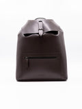 Rucksack Nobuckle Orciani Alba aus dunkelbraunem Leder