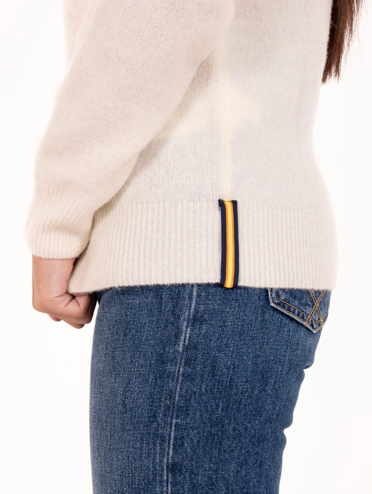 Pull Clarisse K-Way in Misto Lana Melange Panna K4138MWX42 K-Way