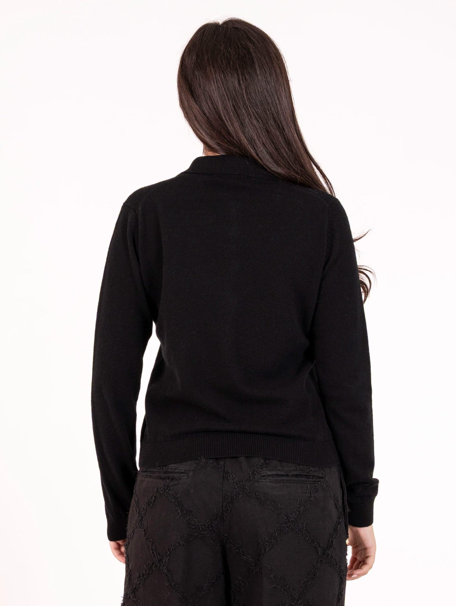 Maglia Polo Alpha Studio in Pura Lana Nera AD-4152B2002 Alpha Studio