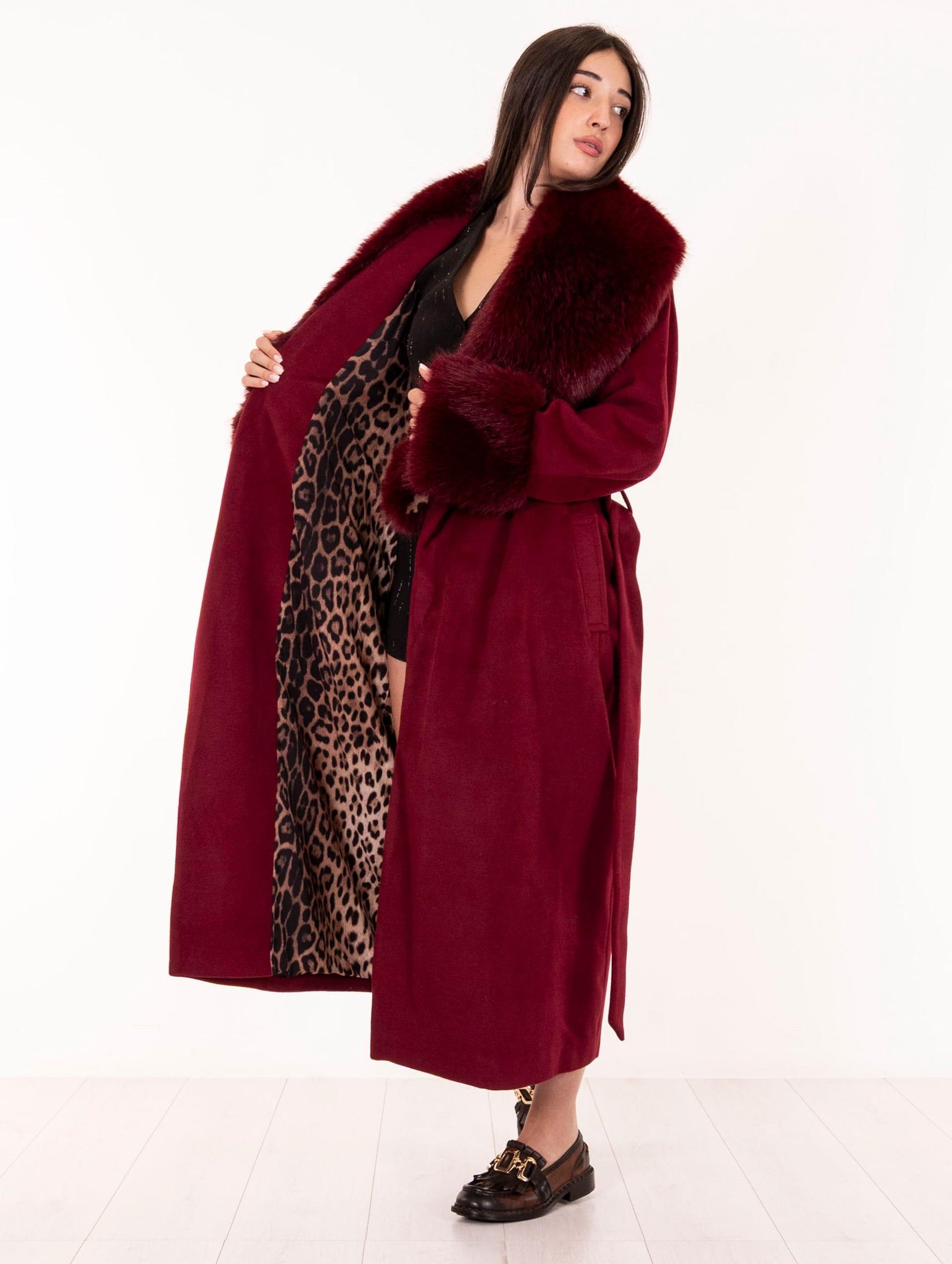 Cappotto No Secret con Cintura Ciliegia 253NS000CILI NoSecrets
