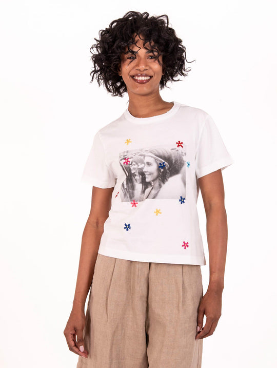 T-shirt Old Glory Roy Rogers's in Cotone Bianca