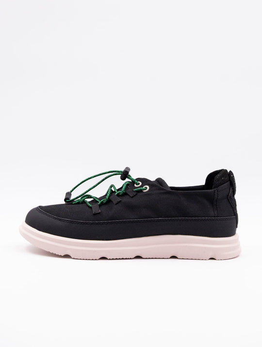 Sneaker CNR aus Stoff und Leder Schwarz und Rosa