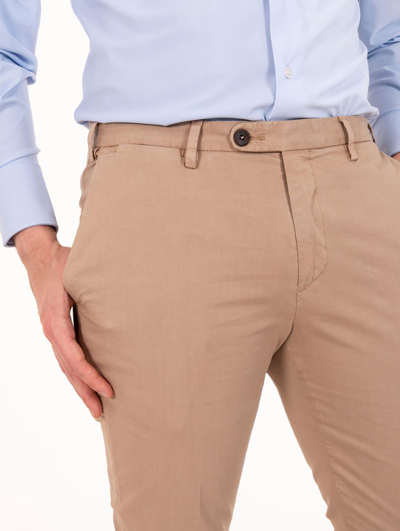 Pantalone Devore per Four Stroke Slim  in Cotone Cammello DVR34S-G021TC549 Devore