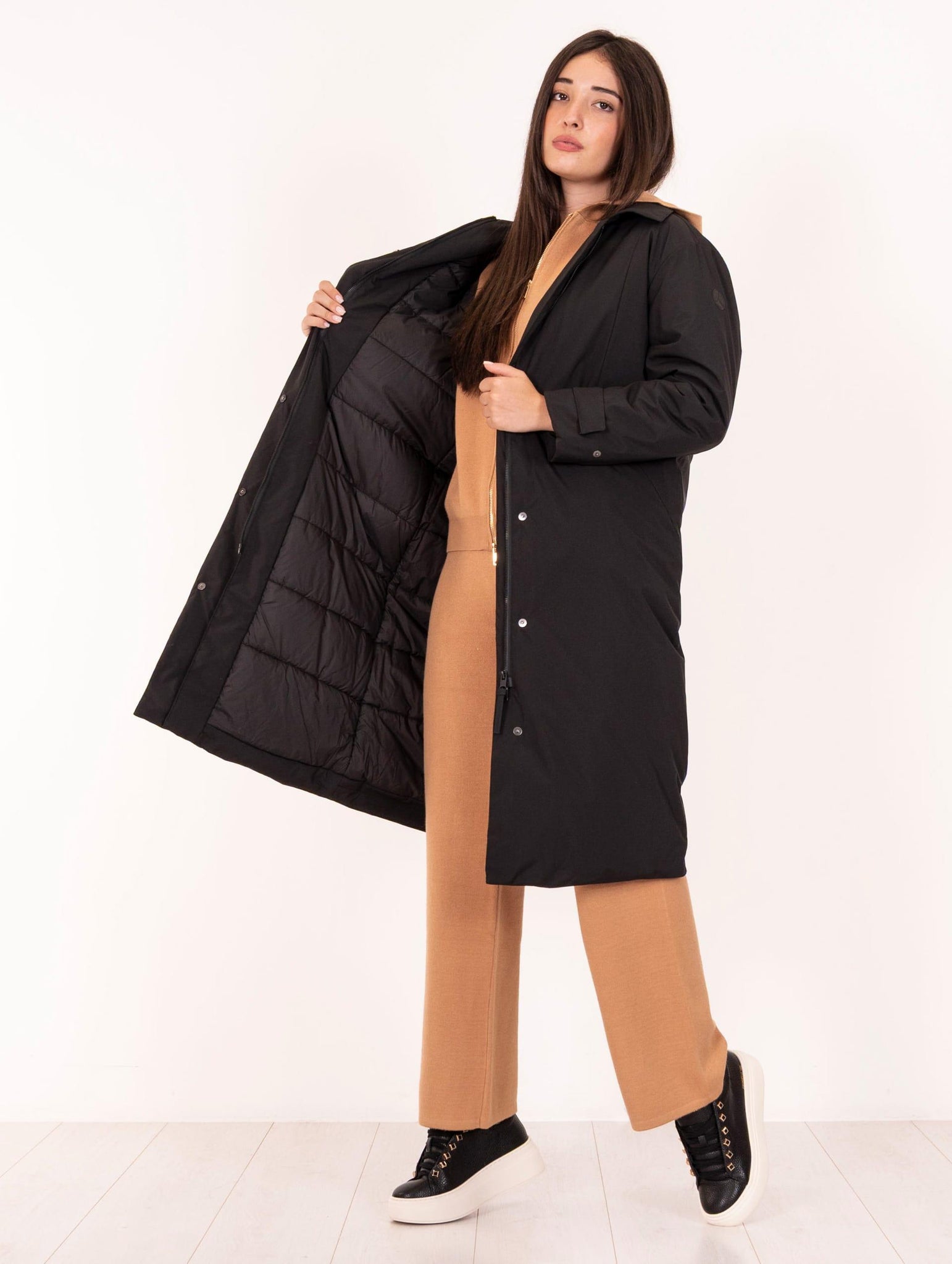 Cappotto Nami People of Shibuya Nero NAMIPM773999 People of Shibuya