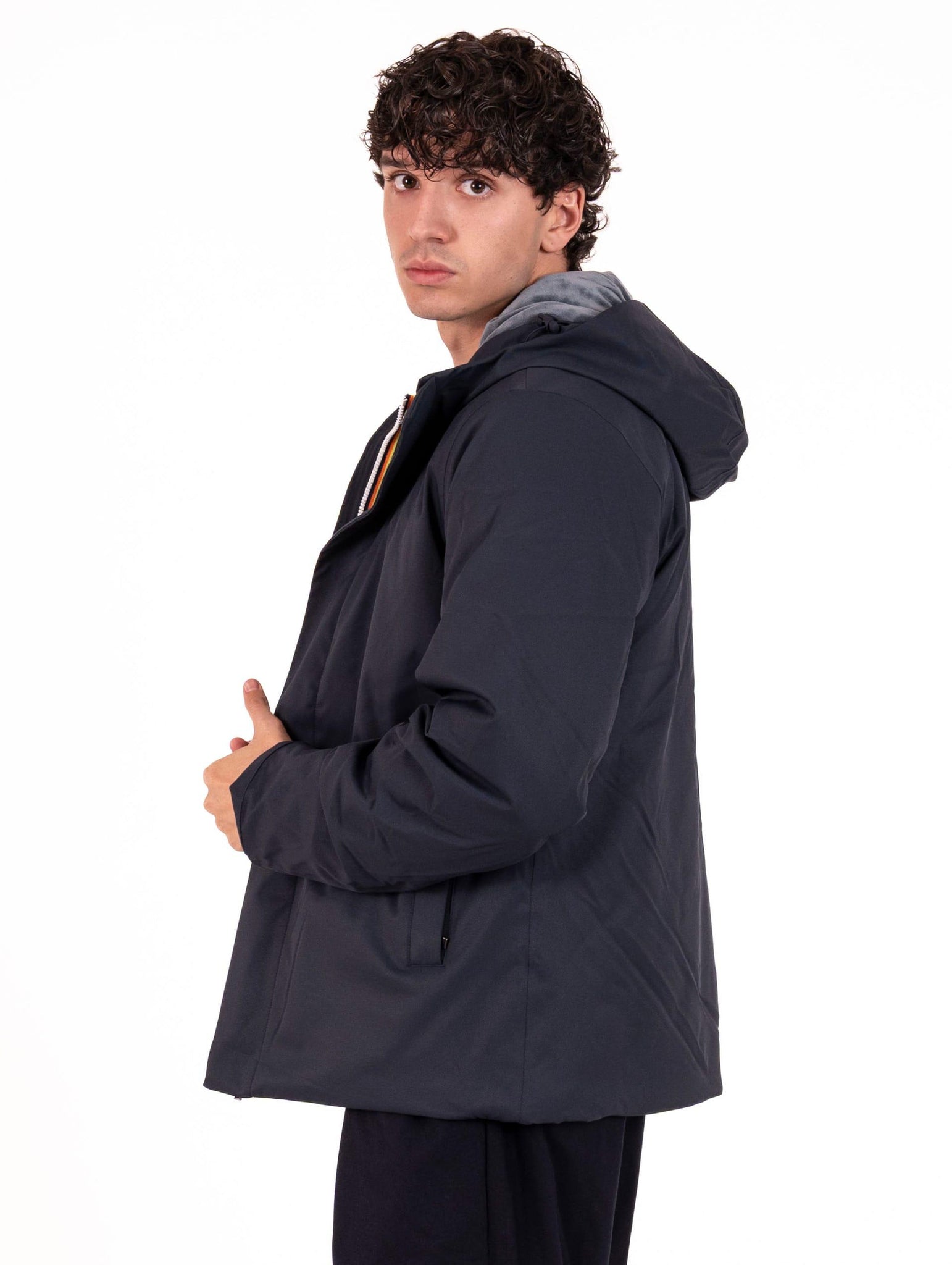 Giubbotto Jacko K-Way in Tessuto Tecnico Blu K8133DWAL9 K-Way