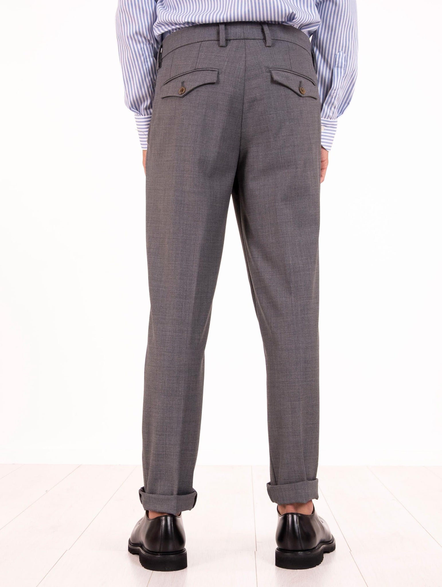 Pantalone Chino Myths in Lana Grigio Melange 25WM19L10634 Myths