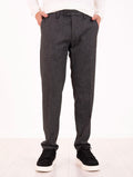 Re-Hash Trousers in Black and Grey Pied de Poule Viscose Blend