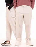 Unisex-Hose Maison Crazy Worker aus Samt Felsen Weiß