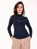Dolcevita White Wise Misto Cachemire Extrafine Blu