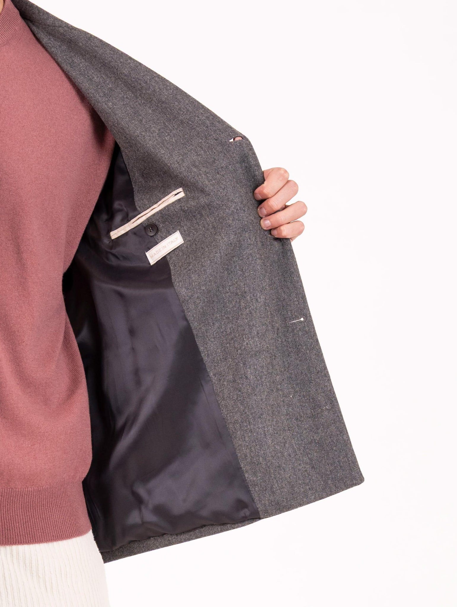 Giacca Devore in Lana e Viscosa Grigio Melange DVG5C-W21080205 Devore