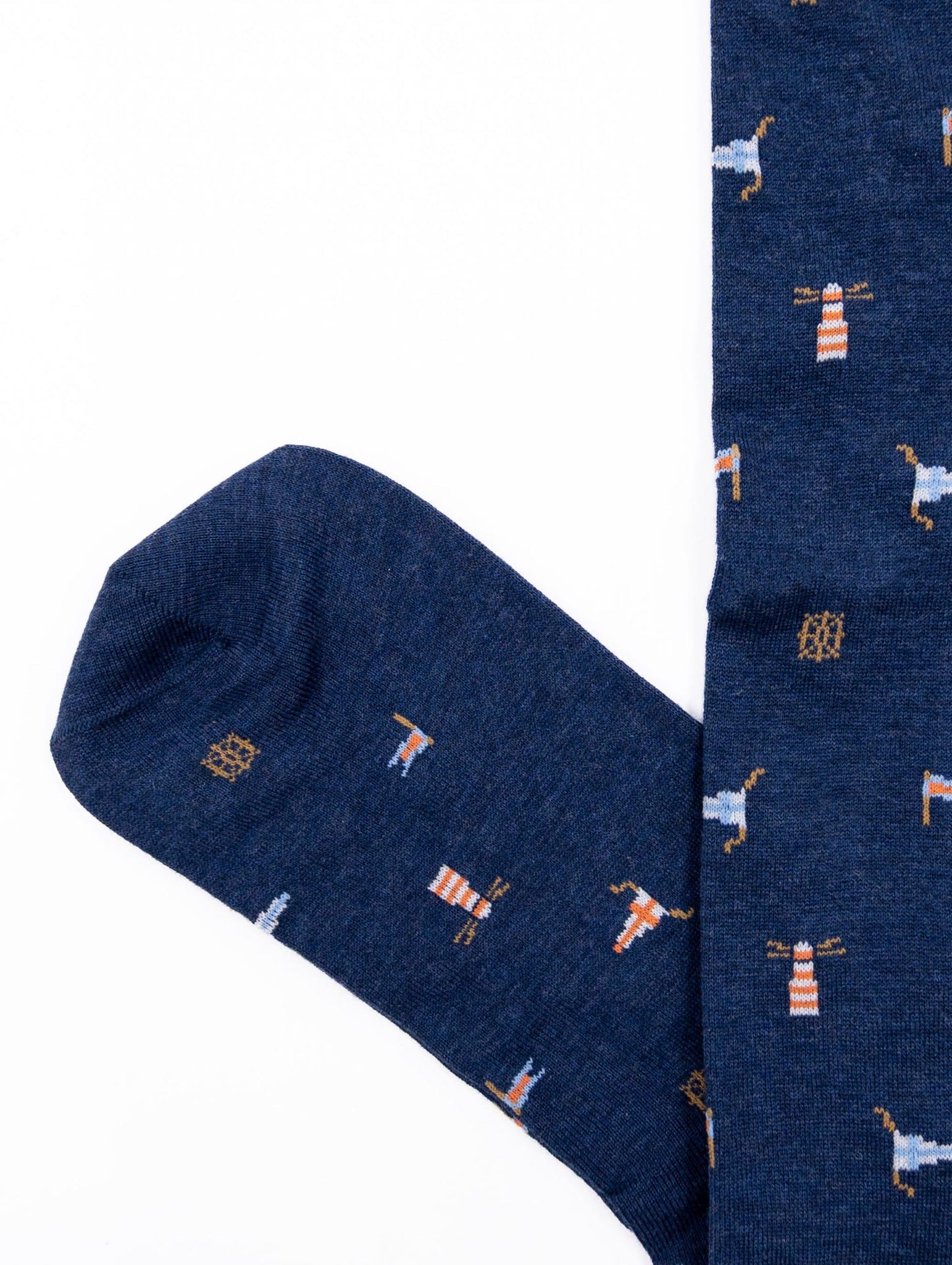 Calzini Marcoliani Milano Classic in Pima Cotton Navy 4765285 Marcoliani Milano