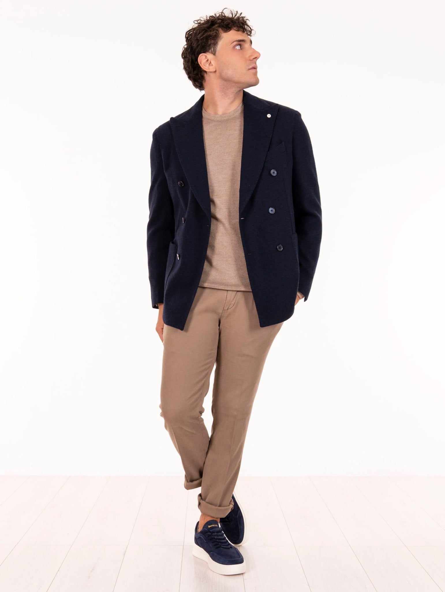 Giacca Doppiopetto L.B.M. 1911 in Misto Cashmere Blu 28135570904 L.B.M. 1911