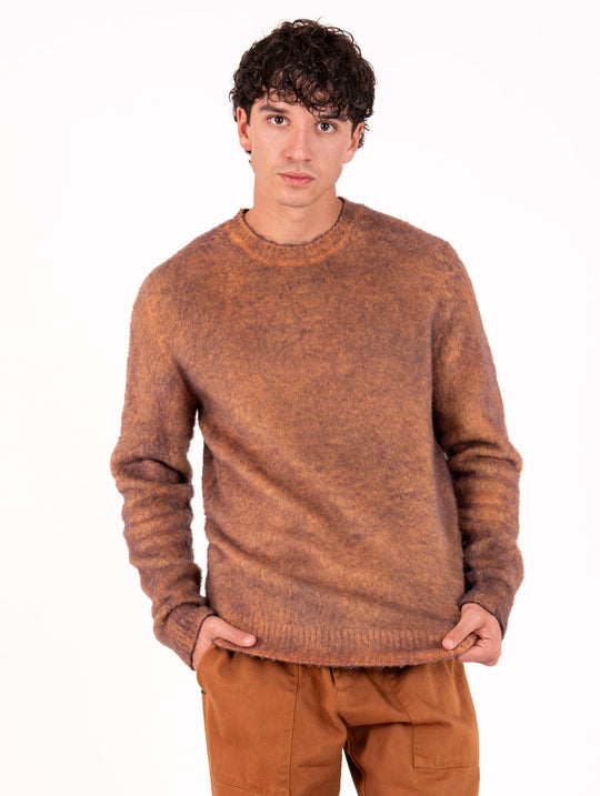 Roberto Collina Sweater in Peach and Purple Cotton Blend
