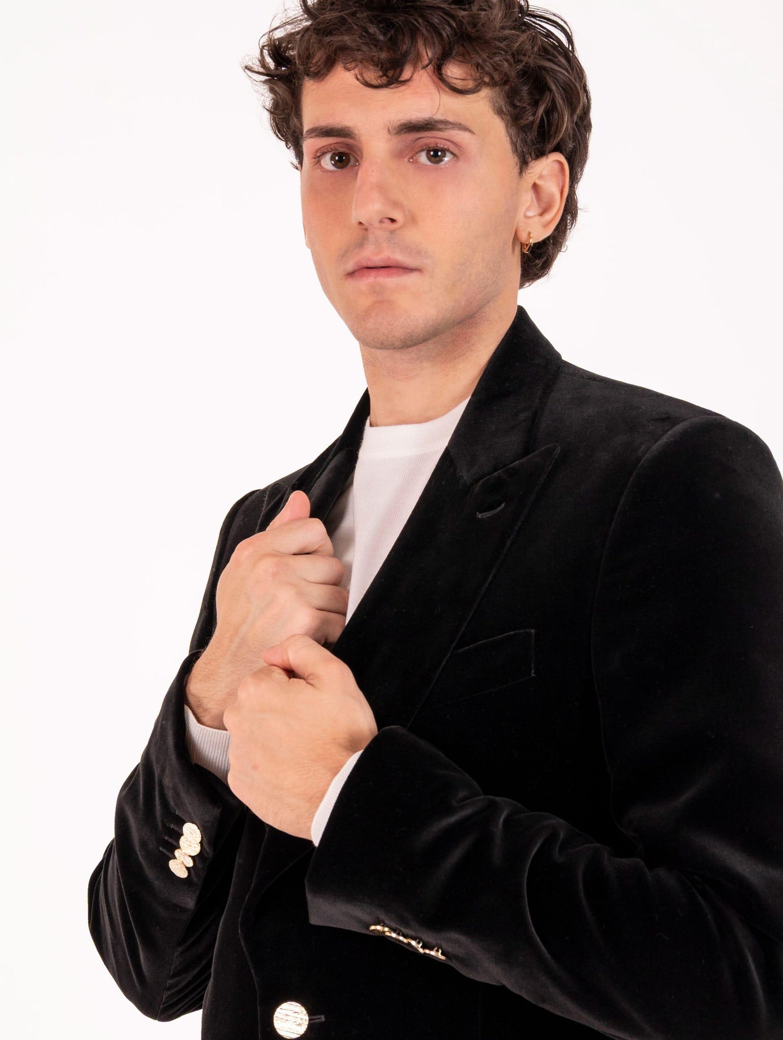 Giacca Lardini in Velluto Nera AA6926ER999 Lardini