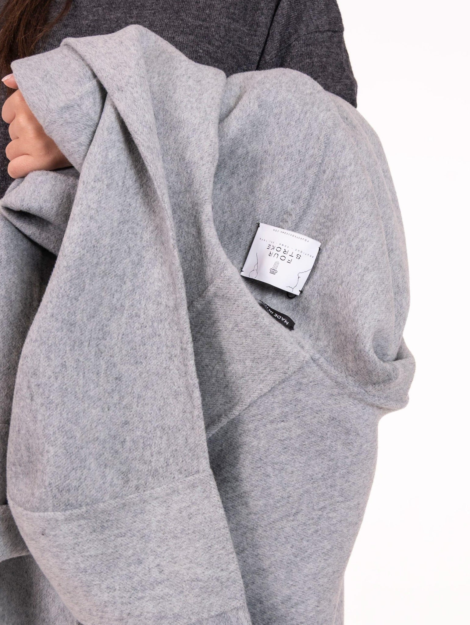 Cappotto Fourstroke con Cintura in Lana Double Polvere 5236DOUBLEPERLA Four Stroke