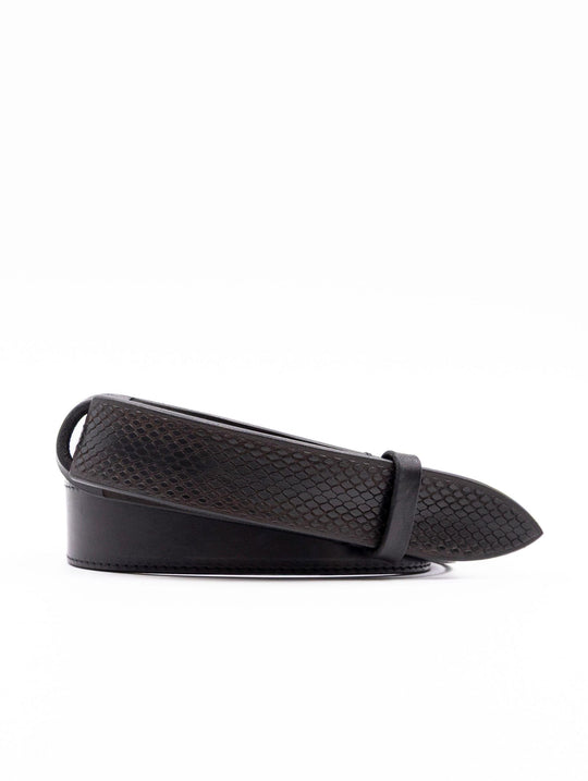 Gürtel Nobuckle Orciani aus Leder Bull Soft Schwarz