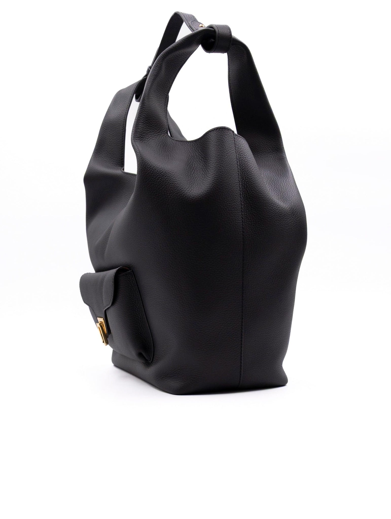 Maxi Borsa  Coccinelle Doppiomanico in Pelle Martellata Nero E1TDP110101613 Coccinelle