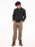 White Sand Cargo Pants in Taupe Cotton