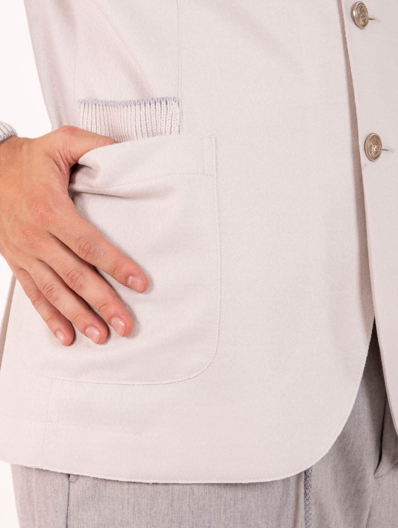 Giacca Eleventy Milano Bimaterica Ecru L75GIAL07BOTTES0L23502-13 Eleventy Milano