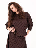 Blusa Plissè Meimeij Moka
